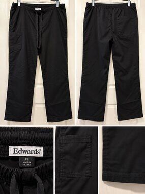 Edwards Women's black pull - on work pants size XL Elastic Waist